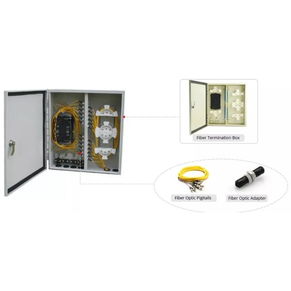 Wall Mount ODF Fiber Optic Distribution Cabinet , Optical Fiber Distribution Frame IP68