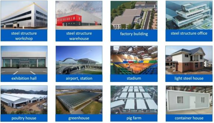 Q355b Q235b Portal Frame Structure Galvanized Steel Thermal Insulation