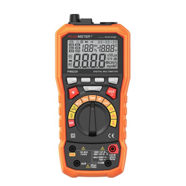 Quality Commercial Auto Range Digital Multimeter With Relative Sound Level Meter Function for sale
