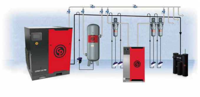 13 Bar Pneumatic Rotary Vane Pumps Air Dryer For Compressed System