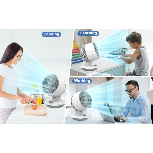 Portable Desktop Air Circulating Fan 8.5x12 Inch With 3 Speeds