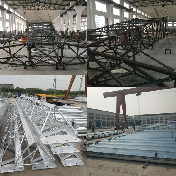 Hot dip galvanized Q345B steel galvanized power distribution tower