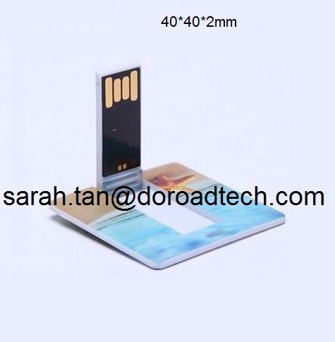 Plastic Mini Square Card USB Flash Drives, Real Capacity USB Memory Sticks