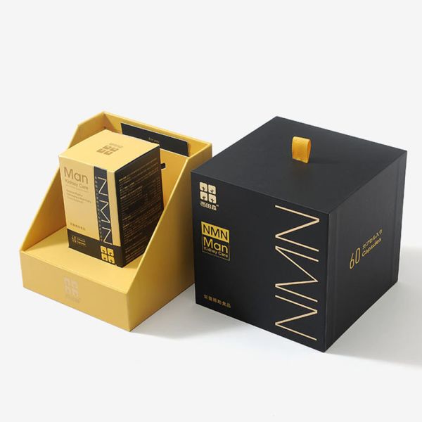 Luxury Black Tealight Rigid Candle Box Packaging Foldable Custom