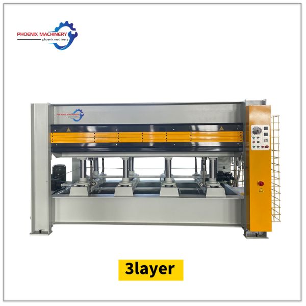 PH160 5layer auto control temperature hydraulic plywood hot press machine for woodworking