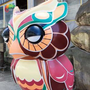 Wholesale high strength alive sound  Fiberglass Animal Statues Lighting Animatronic Owl from china suppliers
