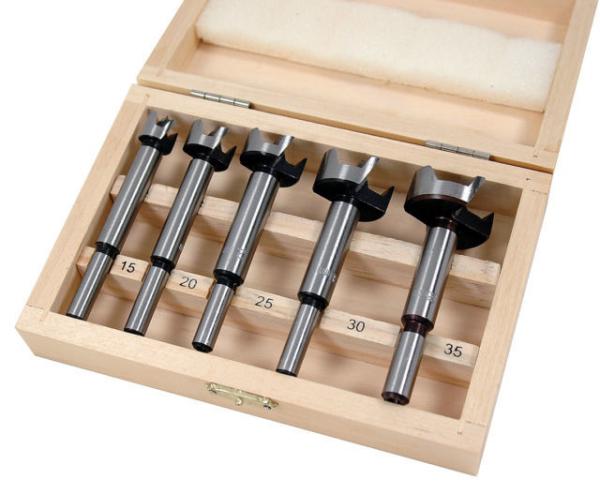 Quality Bright Finished 5pcs Forstner Drill Bit Set For Door Lock High Carbon Steel Material for sale