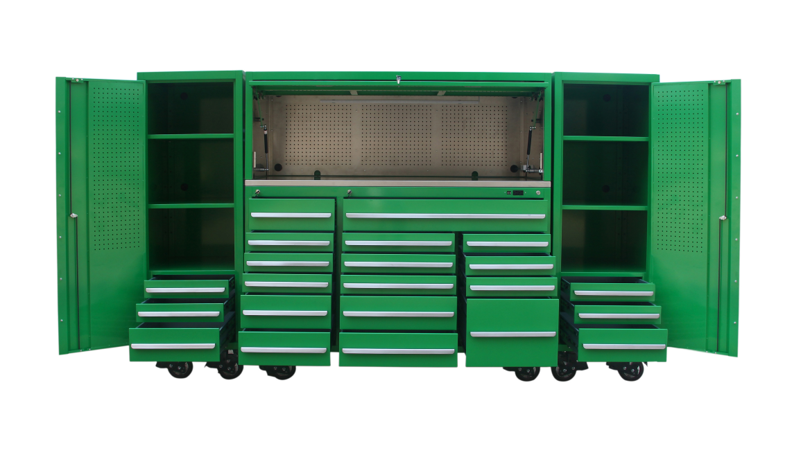 Assembly Rolling Tool Box with Wheels and Multi-Functional Storage Cabinets