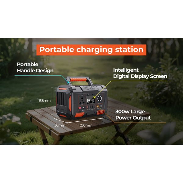 300W Portable Solar Power Station with Lithium Battery and MPPT
