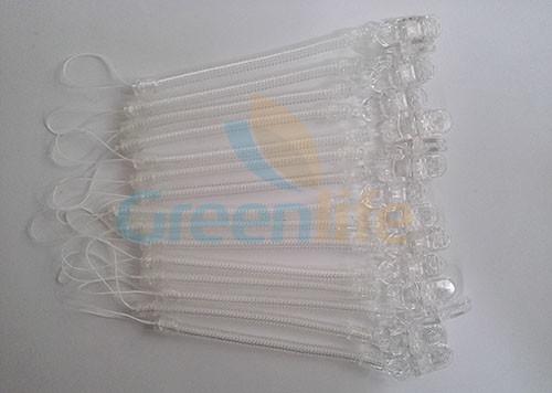 Quality Multi-usage Clear Spiral Spring Lanyard w/Plastic Alligator Clip and Strip Loop for Attaching Pocket for sale