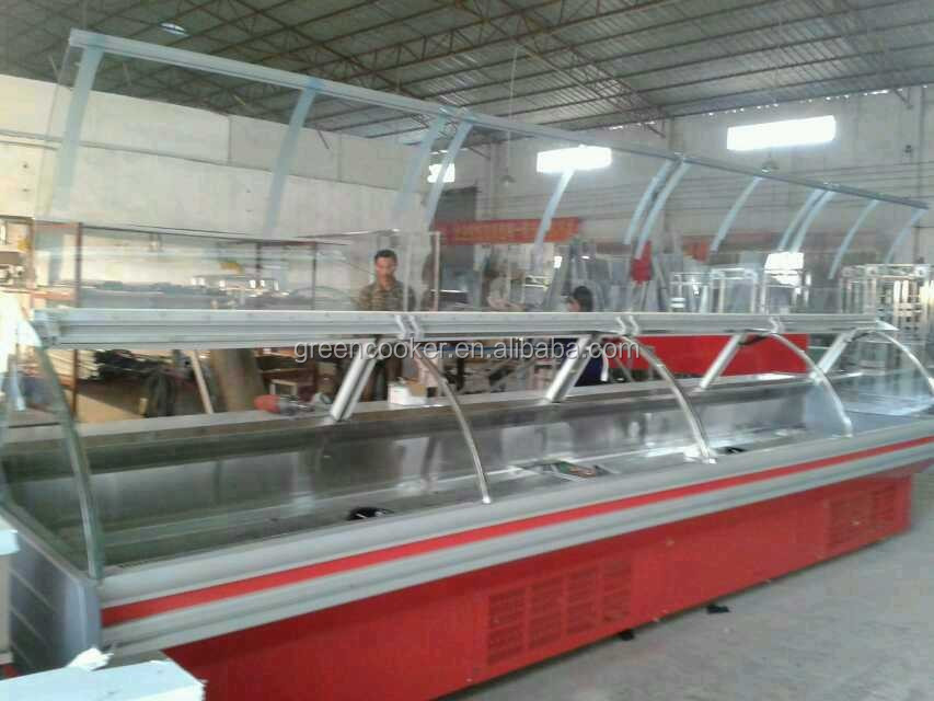 Fish Meat Seafood Display Table Refrigerator Showcase For Supermarket Congelador Horizontal