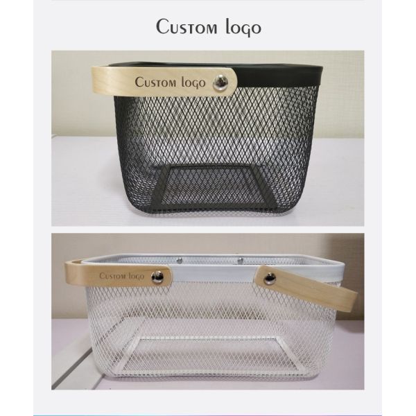 Multifunctional 24*17cm Wire Mesh Storage Baskets Home Collection