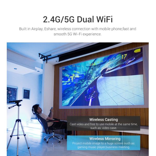 Best Selling Android DLP Video Projector DLP 4K Smart Portable Short Throw Multimedia Mini Pocket Projector