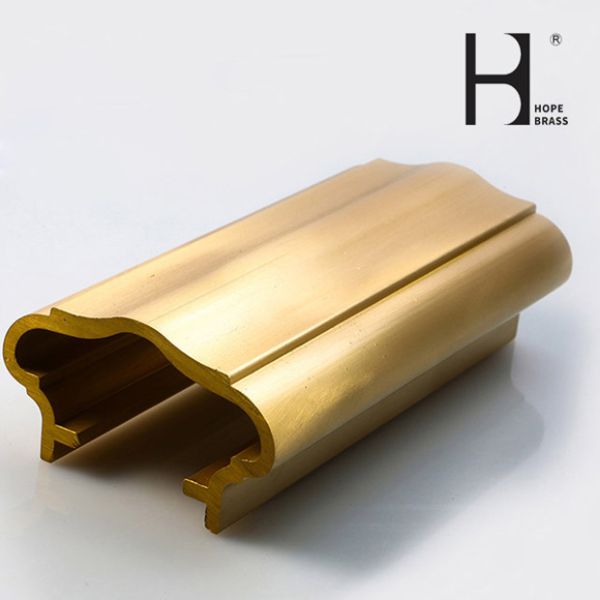 Fashion Decorative Extruded Armrest Use Copper Alloy Profiles Brass Extrusiong Profiles Brushing, Polishing, Plating