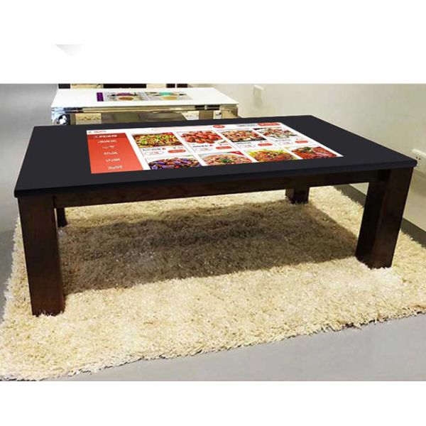 Waterproof Study Screen Coffee Table 43'' Interactive Kiosk Multi-Touch Screen Gaming Smart Coffee Table