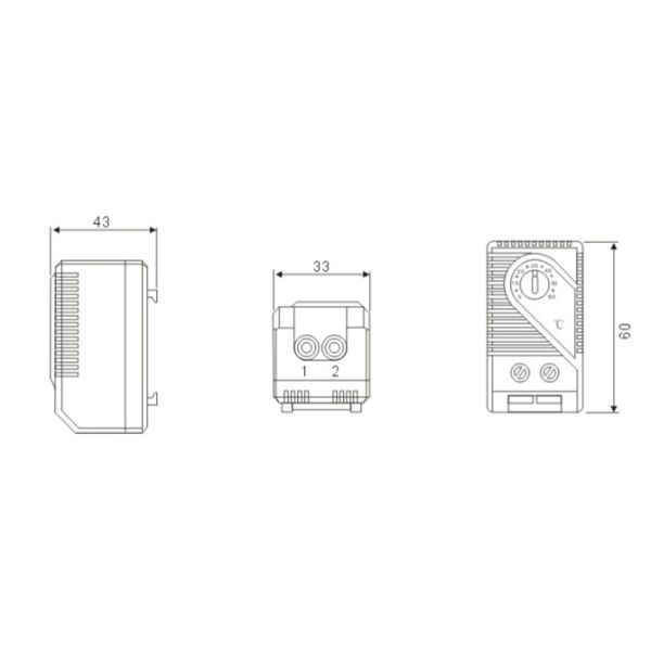 Cabinet Thermostat Temperature Controller Normally Open (NO) Kts011