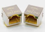 Ethernet Router Through Hole PCB Connector Brass Shielded Built - In LED