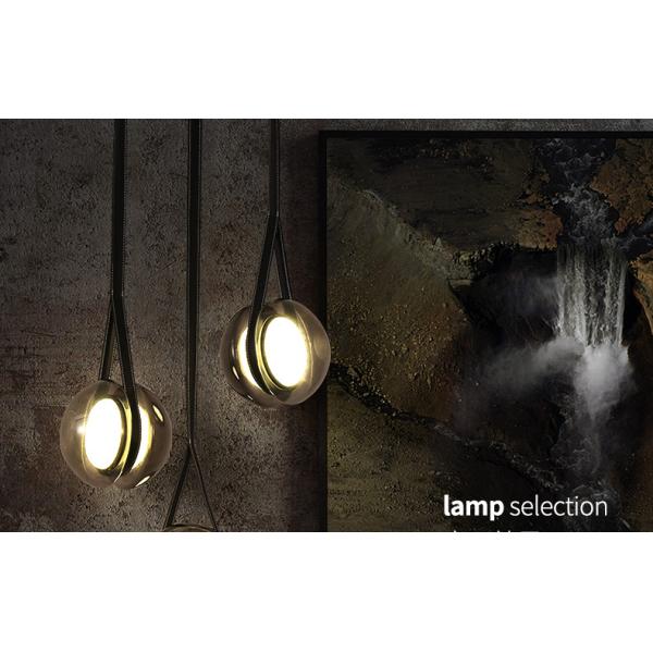 Nordic Modern Pendant Lights Glass Leather Belt Yo-yo Hanging Lamp(WH-GP-168)