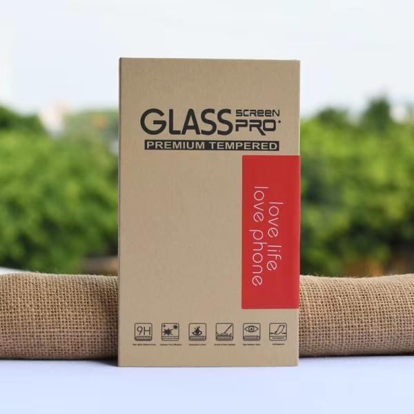 OEM Tempered Film Kraft Paper Phone Case Packaging Box Reusable