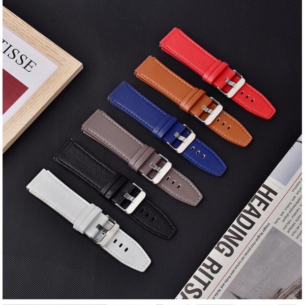Replaceable Genuine Leather Watch Band , 22mm Calfskin Watch Strap