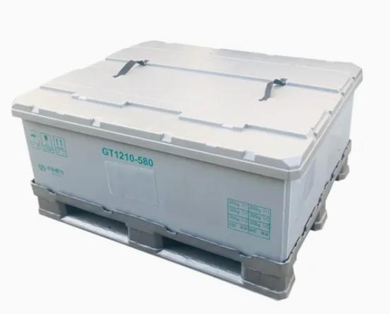 Quality Collapsible Stackable Plastic Pallet Sleeve Box with Lid for Storage and Logistics for sale