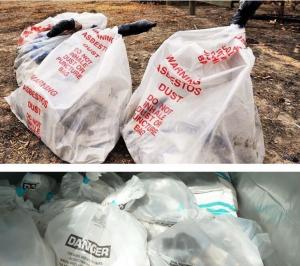 Wholesale Polyethylene disposal asbestos waste bags, Asbestos trash bags, construction bag, builder bag, sand bags, brick bags, pa from china suppliers