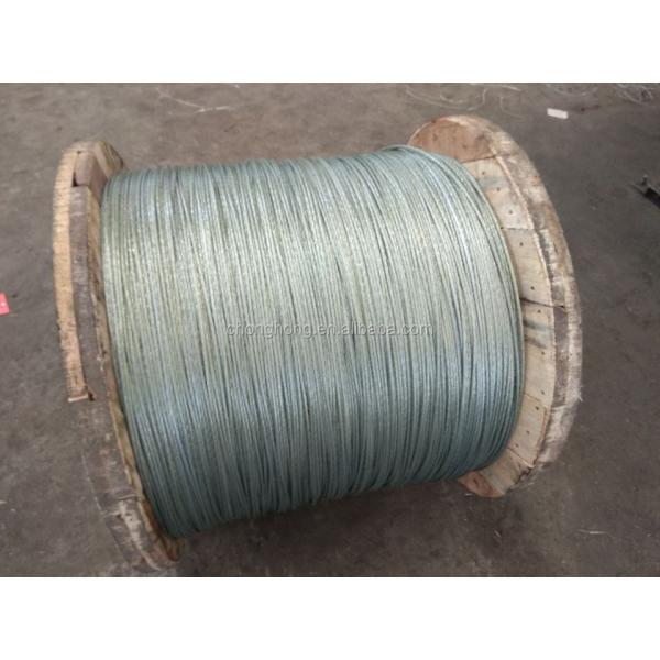 Galvanized 1 x 7 Steel Wire Strand for Messenger Wire Overhead Groundwire and Stay Wire Standard DIN Carbon Steel Grade