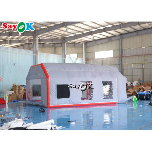 Inflatable Work Tent Gray Air Tight Inflatable Tent Car Spray Booth Waterproof Anti UV