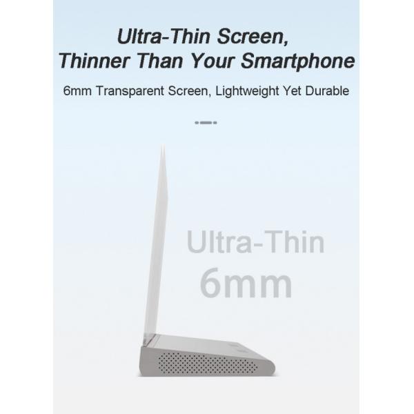 77 Inch Transparent OLED Touch Screen Digital Kiosk with Aluminum Alloy Frame and Pen/Finger Touch Writing Method