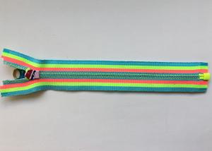 Wholesale Rainbow Coloured Cotton Webbing Straps Gradient Teeth Zipper With Original for Garment from china suppliers