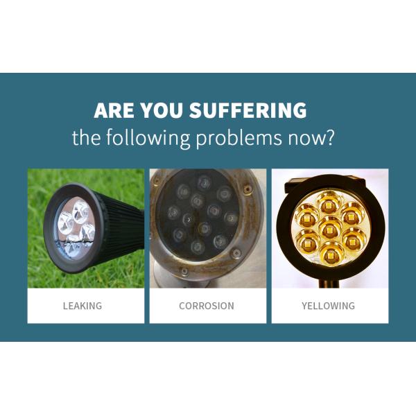 IP68 3W DC24V RGB Ground LED Light EMC Nickel Plated Brass