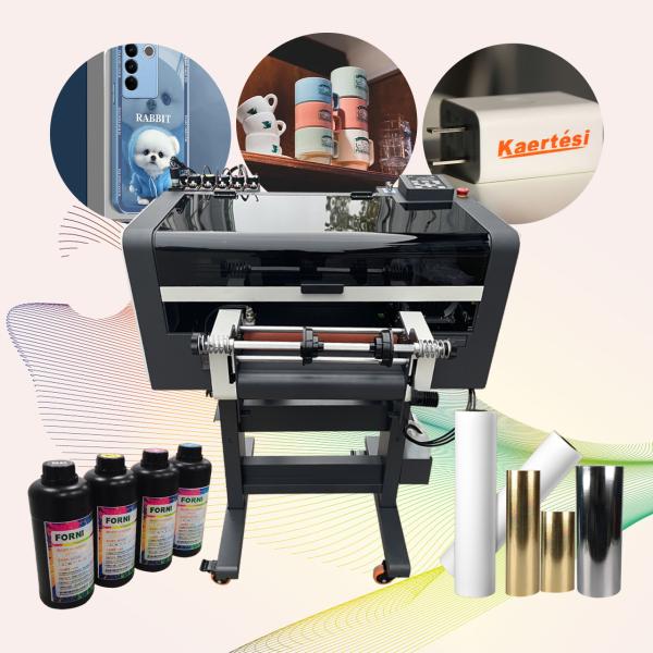 Compact A3UV DTF Printer for plastic/geramic surface with 3*xp600 i3200u i1600u printheads