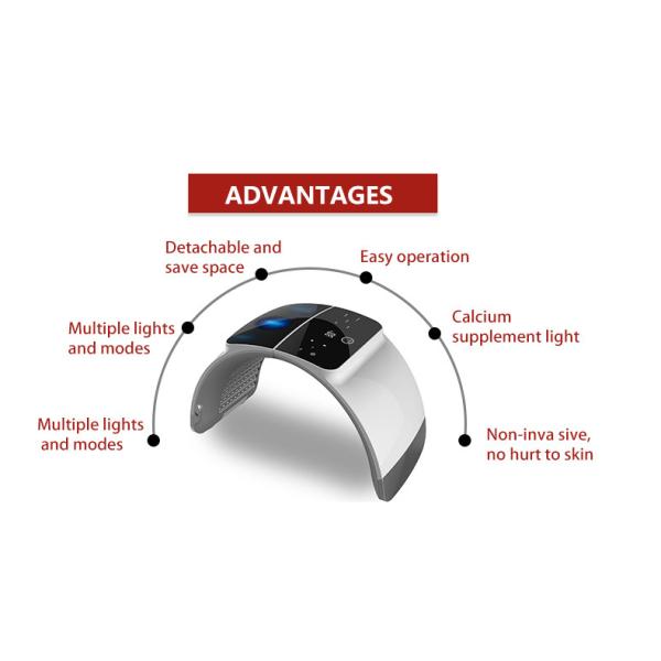 Detachable 7 Color ABS 30W Led Photon Therapy Machine For Skin Care