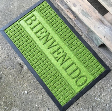 Polypropylene embossed anti slip rubber door mat Embossed floor mat