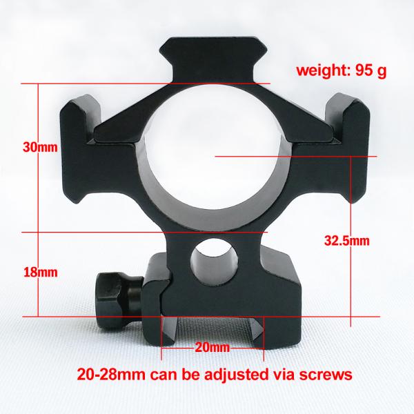 30mm Telescope Tube Rings For 20-28mm Riflescope Hunting Scope Mounts