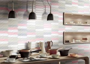 China Picket Ripple Surface Restaurant Decorative Wall Tiles Heat Insulation on sale