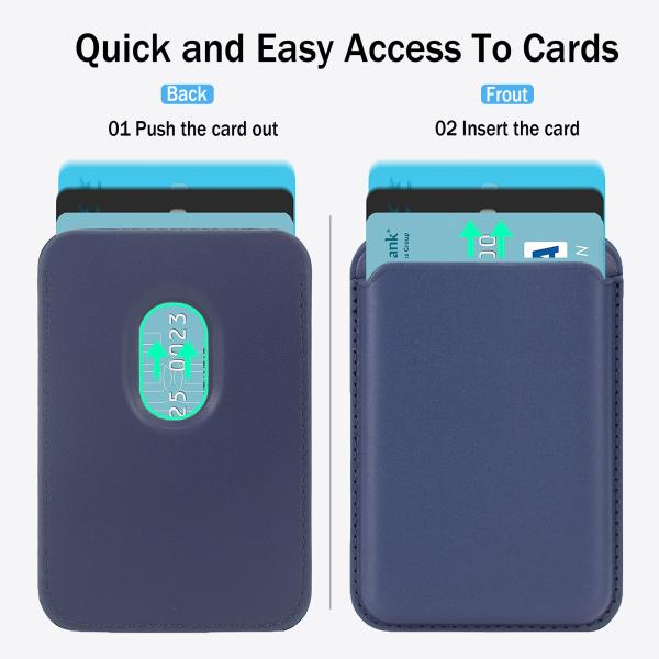 Custom Slim Magsafe Wallet Card Holder For Mobile Phone