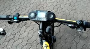 China Portable Wireless Bike Computer Rechargeable Electric Bicycle Speedometer with MP3 on sale
