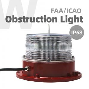 China RED Flashing Tower Obstruction Light IP68 FAA Tower Lighting on sale