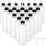 8oz Plastic Squeezing Bottles, Clear Oil Dispenser Dropper Bottle Applicator