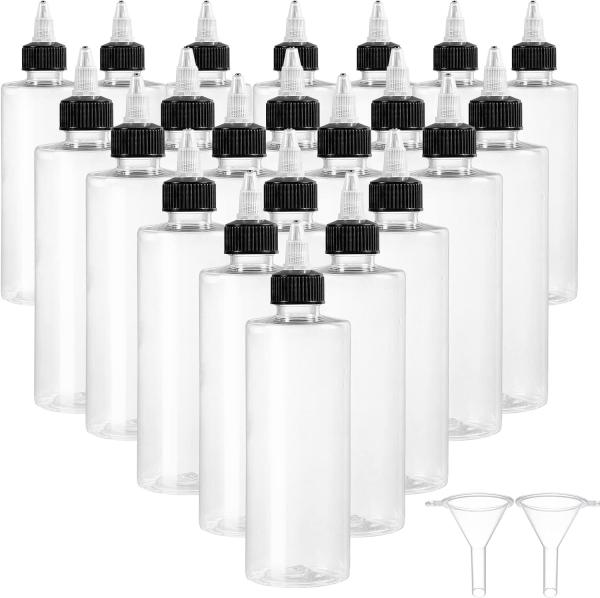8oz Plastic Squeezing Bottles, Clear Oil Dispenser Dropper Bottle Applicator