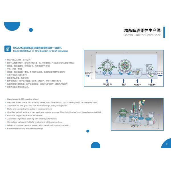 2019 new design Aluminum Can Craft Beer Filling Machine/Craft Beer Canning Line