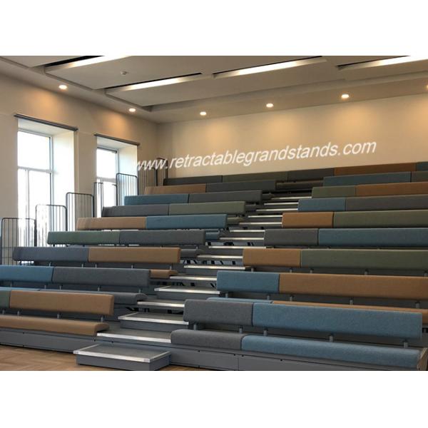 CE Soft Audience Systems Retractable Seating Upholstered Bench With Backrest