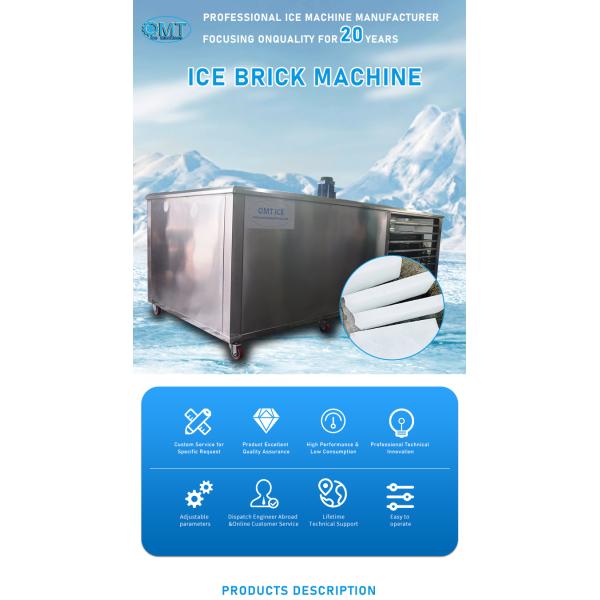 2Ton Salt Water Ice Block Machine Fresh Keeping Air Cooled Big Ice Block Maker