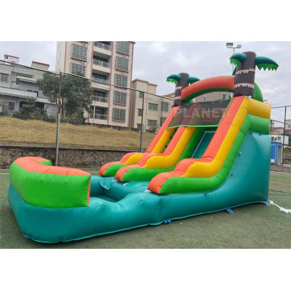 Anti UV Outdoor Adults Commercial Vinyl inflatable water slide rental backyard Tropical inflatable water slide
