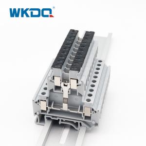 Wholesale 2 Level Din Rail Screw Wiring Terminal Blocks With Equipotential Bonder from china suppliers