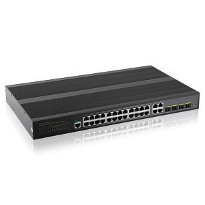 24 Port Industrial Unmanaged POE Switch 10/100/1000Mbps 4 SFP Slot Ports