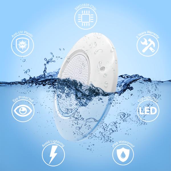 28cm Plastic Surface Mounted Pool Light