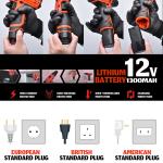 12V Cordless Hammer Drill And Impact Driver Double Speed 20V Hand Power Drill