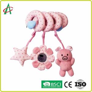 Newborn 20cm Spiral Pram Toy With Rattle And BB Squeaky